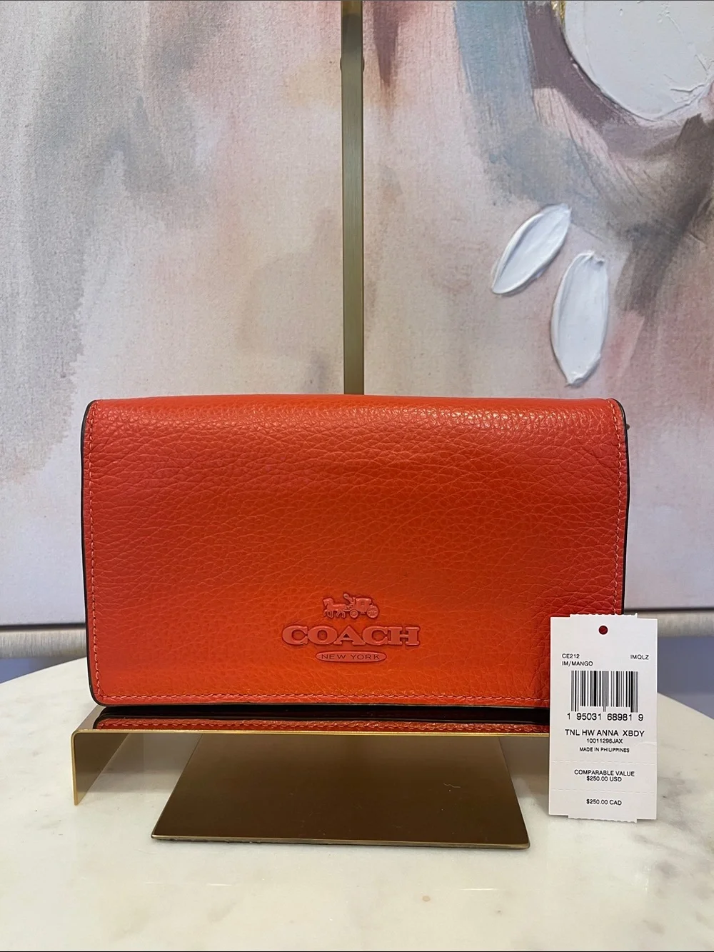 Coach Anna Crossbody Crossbody Bag- Bright Orange
